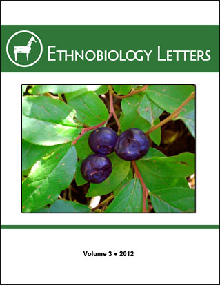 Ethnobiology Letters Cover, Volume 3, 2012