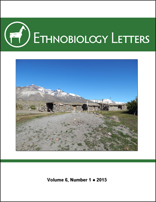 Ethnobiology Letters Cover, Volume 6, Issue 1, 2015