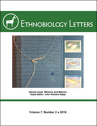 Ethnobiology Letters Cover, Volume 7, Issue 2, 2016