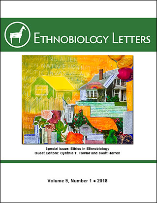 Ethnobiology Letters Cover, Volume 9, Issue 1, 2018