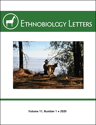 Ethnobiology Letters Cover, Volume 11, Issue 1, 2020